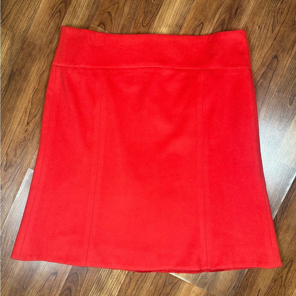 J. Crew Coral Wool Blend A-Line Skirt- Size 12